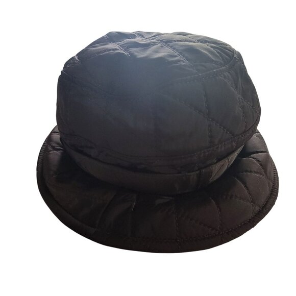 Talbots Womens Quilted Brown Bucket Hat Buckle Lightweight Stylish - Picture 4 of 5